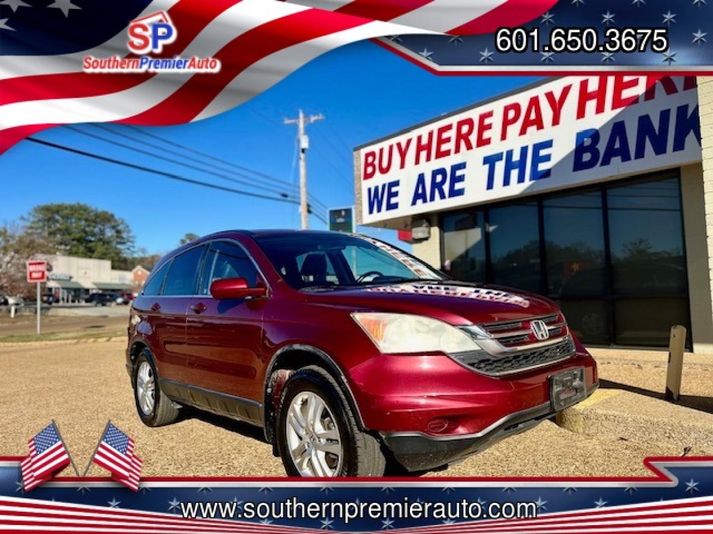 2010 RED HONDA CR-V EX-L (5J6RE3H74AL) , located at 922 W. Beacon St., Philadelphia, MS, 39350, (601) 650-3675, 32.770447, -89.127151 - Photo#0